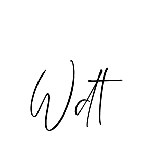 Make a beautiful signature design for name Wdt. Use this online signature maker to create a handwritten signature for free. Wdt signature style 2 images and pictures png