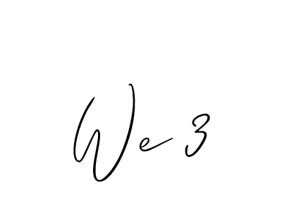 How to make We 3 signature? Allison_Script is a professional autograph style. Create handwritten signature for We 3 name. We 3 signature style 2 images and pictures png