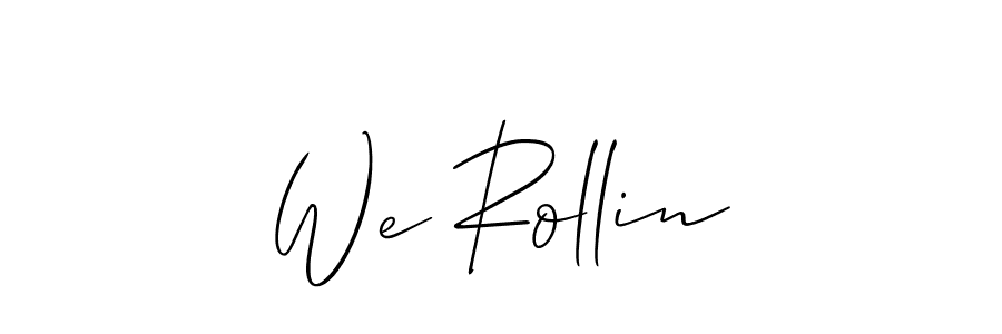 How to Draw We Rollin signature style? Allison_Script is a latest design signature styles for name We Rollin. We Rollin signature style 2 images and pictures png