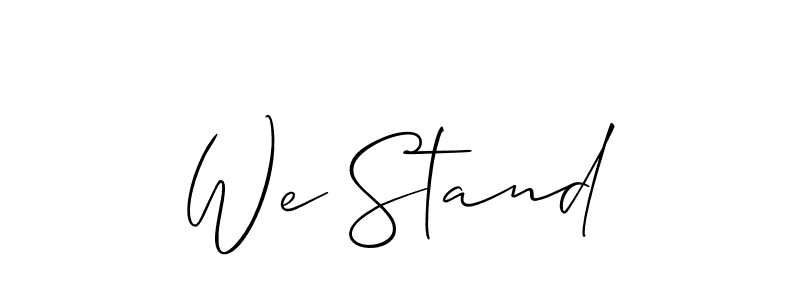 How to Draw We Stand signature style? Allison_Script is a latest design signature styles for name We Stand. We Stand signature style 2 images and pictures png