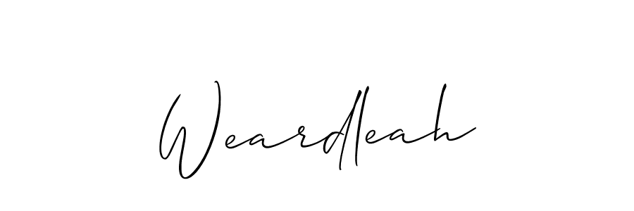Make a beautiful signature design for name Weardleah. Use this online signature maker to create a handwritten signature for free. Weardleah signature style 2 images and pictures png