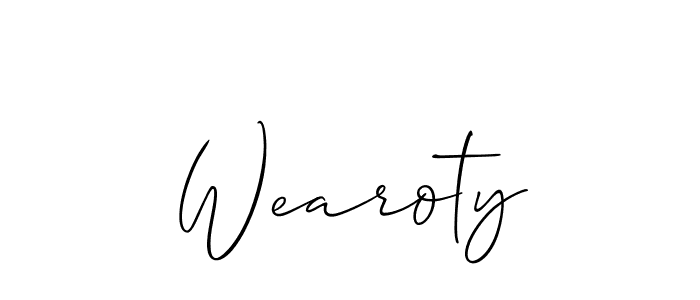 Best and Professional Signature Style for Wearoty. Allison_Script Best Signature Style Collection. Wearoty signature style 2 images and pictures png