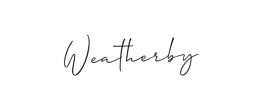Make a beautiful signature design for name Weatherby. With this signature (Allison_Script) style, you can create a handwritten signature for free. Weatherby signature style 2 images and pictures png