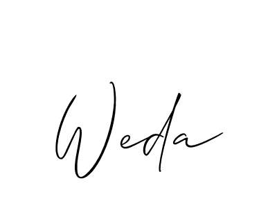 Similarly Allison_Script is the best handwritten signature design. Signature creator online .You can use it as an online autograph creator for name Weda. Weda signature style 2 images and pictures png