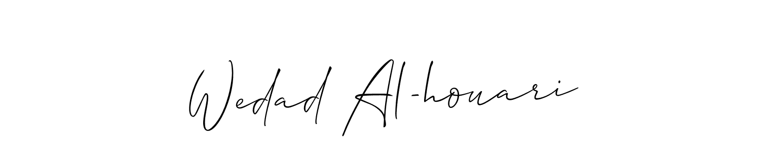 How to Draw Wedad Al-houari signature style? Allison_Script is a latest design signature styles for name Wedad Al-houari. Wedad Al-houari signature style 2 images and pictures png