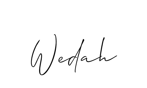 How to make Wedah signature? Allison_Script is a professional autograph style. Create handwritten signature for Wedah name. Wedah signature style 2 images and pictures png