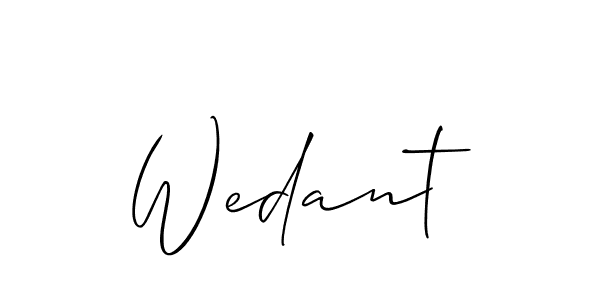 Also You can easily find your signature by using the search form. We will create Wedant name handwritten signature images for you free of cost using Allison_Script sign style. Wedant signature style 2 images and pictures png