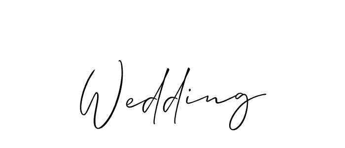 Create a beautiful signature design for name Wedding. With this signature (Allison_Script) fonts, you can make a handwritten signature for free. Wedding signature style 2 images and pictures png