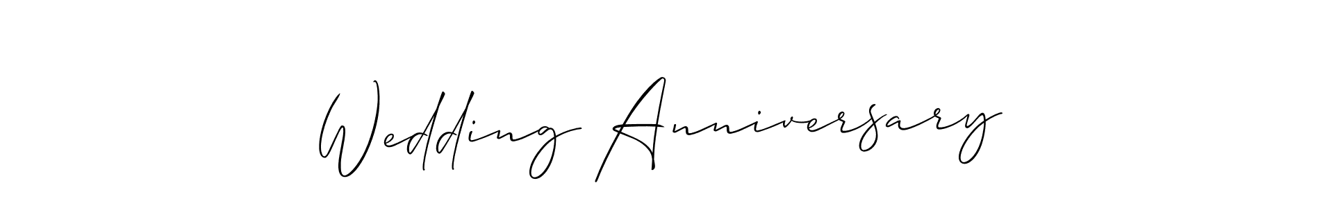 Make a beautiful signature design for name Wedding Anniversary. With this signature (Allison_Script) style, you can create a handwritten signature for free. Wedding Anniversary signature style 2 images and pictures png