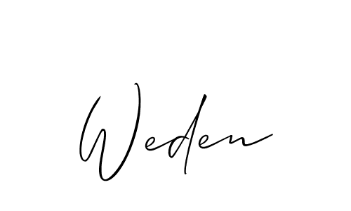 Allison_Script is a professional signature style that is perfect for those who want to add a touch of class to their signature. It is also a great choice for those who want to make their signature more unique. Get Weden name to fancy signature for free. Weden signature style 2 images and pictures png