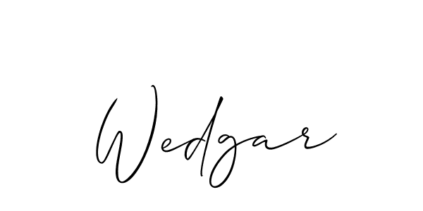 Allison_Script is a professional signature style that is perfect for those who want to add a touch of class to their signature. It is also a great choice for those who want to make their signature more unique. Get Wedgar name to fancy signature for free. Wedgar signature style 2 images and pictures png