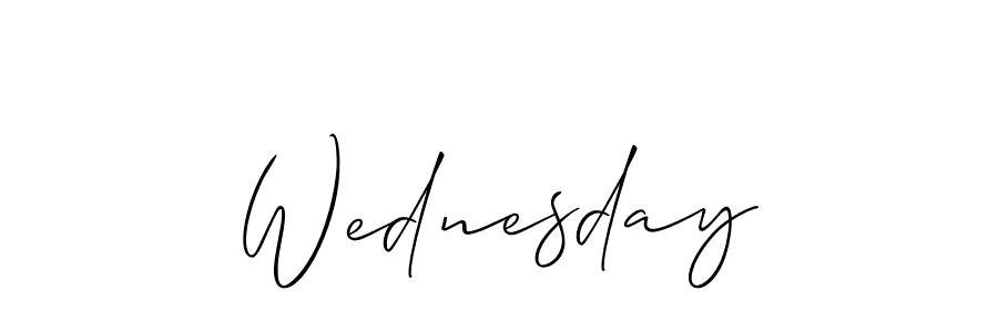 Design your own signature with our free online signature maker. With this signature software, you can create a handwritten (Allison_Script) signature for name Wednesday. Wednesday signature style 2 images and pictures png
