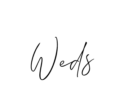 Make a beautiful signature design for name Weds. Use this online signature maker to create a handwritten signature for free. Weds signature style 2 images and pictures png