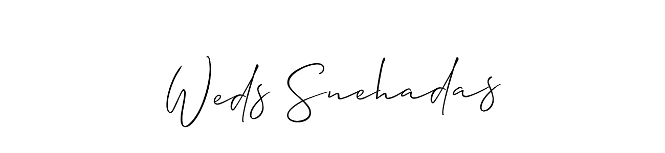 Similarly Allison_Script is the best handwritten signature design. Signature creator online .You can use it as an online autograph creator for name Weds Snehadas. Weds Snehadas signature style 2 images and pictures png