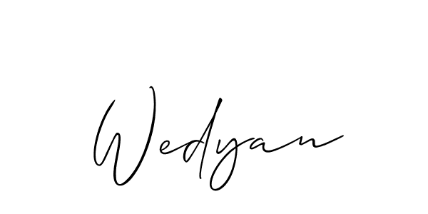 if you are searching for the best signature style for your name Wedyan. so please give up your signature search. here we have designed multiple signature styles  using Allison_Script. Wedyan signature style 2 images and pictures png