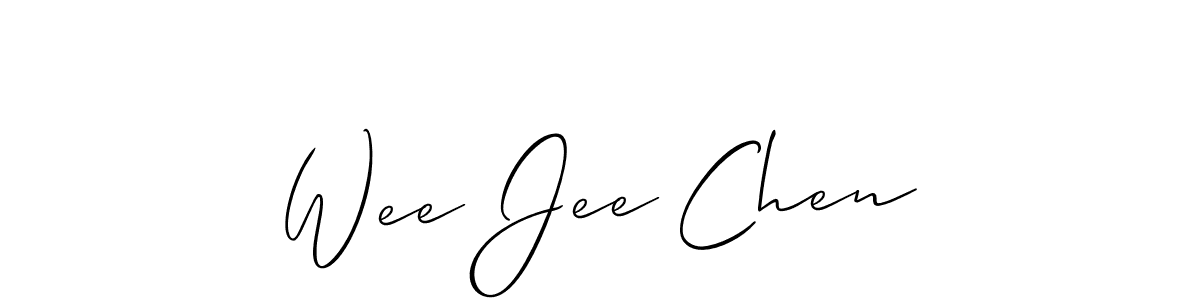 if you are searching for the best signature style for your name Wee Jee Chen. so please give up your signature search. here we have designed multiple signature styles  using Allison_Script. Wee Jee Chen signature style 2 images and pictures png