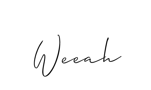 Also You can easily find your signature by using the search form. We will create Weeah name handwritten signature images for you free of cost using Allison_Script sign style. Weeah signature style 2 images and pictures png