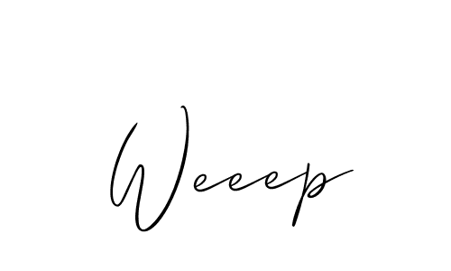 Also You can easily find your signature by using the search form. We will create Weeep name handwritten signature images for you free of cost using Allison_Script sign style. Weeep signature style 2 images and pictures png