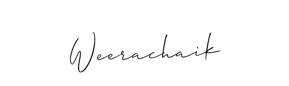 How to Draw Weerachaik signature style? Allison_Script is a latest design signature styles for name Weerachaik. Weerachaik signature style 2 images and pictures png