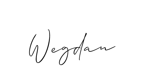 Best and Professional Signature Style for Wegdan. Allison_Script Best Signature Style Collection. Wegdan signature style 2 images and pictures png