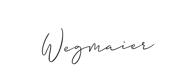 Use a signature maker to create a handwritten signature online. With this signature software, you can design (Allison_Script) your own signature for name Wegmaier. Wegmaier signature style 2 images and pictures png