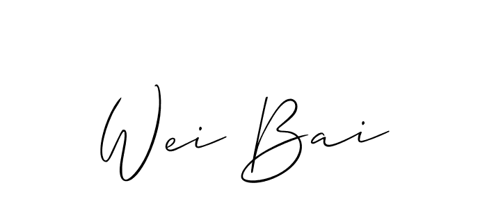 if you are searching for the best signature style for your name Wei Bai. so please give up your signature search. here we have designed multiple signature styles  using Allison_Script. Wei Bai signature style 2 images and pictures png