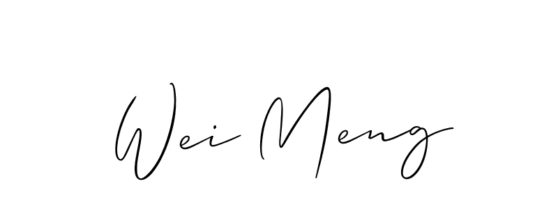 Make a short Wei Meng signature style. Manage your documents anywhere anytime using Allison_Script. Create and add eSignatures, submit forms, share and send files easily. Wei Meng signature style 2 images and pictures png