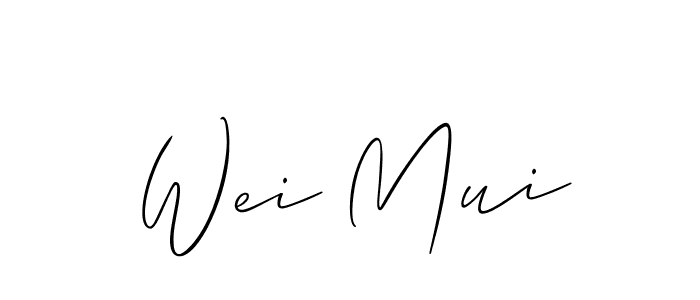 Similarly Allison_Script is the best handwritten signature design. Signature creator online .You can use it as an online autograph creator for name Wei Mui. Wei Mui signature style 2 images and pictures png