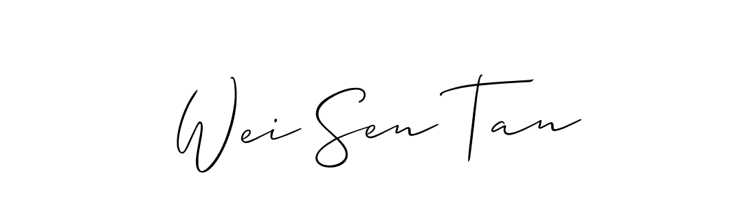 You should practise on your own different ways (Allison_Script) to write your name (Wei Sen Tan) in signature. don't let someone else do it for you. Wei Sen Tan signature style 2 images and pictures png