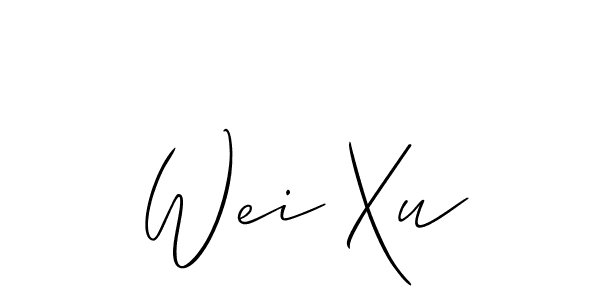 You should practise on your own different ways (Allison_Script) to write your name (Wei Xu) in signature. don't let someone else do it for you. Wei Xu signature style 2 images and pictures png