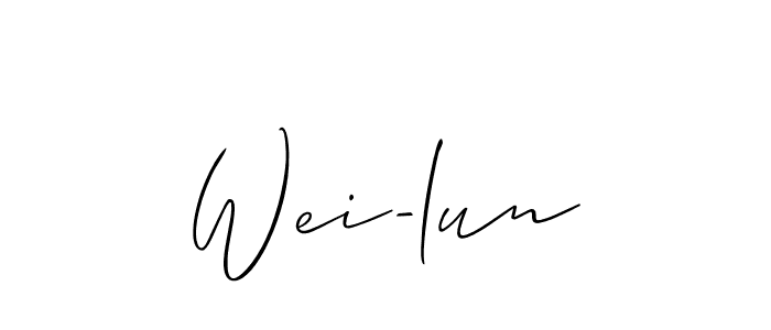 This is the best signature style for the Wei-lun name. Also you like these signature font (Allison_Script). Mix name signature. Wei-lun signature style 2 images and pictures png