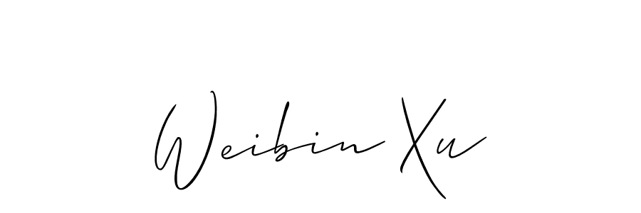 Allison_Script is a professional signature style that is perfect for those who want to add a touch of class to their signature. It is also a great choice for those who want to make their signature more unique. Get Weibin Xu name to fancy signature for free. Weibin Xu signature style 2 images and pictures png