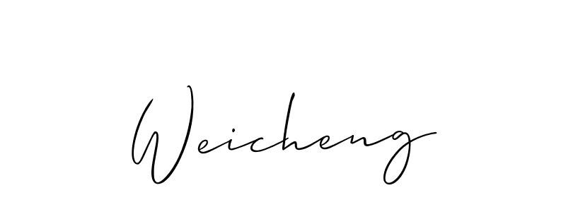 How to make Weicheng name signature. Use Allison_Script style for creating short signs online. This is the latest handwritten sign. Weicheng signature style 2 images and pictures png