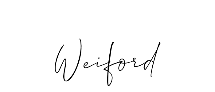 Similarly Allison_Script is the best handwritten signature design. Signature creator online .You can use it as an online autograph creator for name Weiford. Weiford signature style 2 images and pictures png