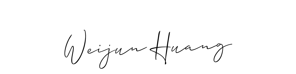 Create a beautiful signature design for name Weijun Huang. With this signature (Allison_Script) fonts, you can make a handwritten signature for free. Weijun Huang signature style 2 images and pictures png