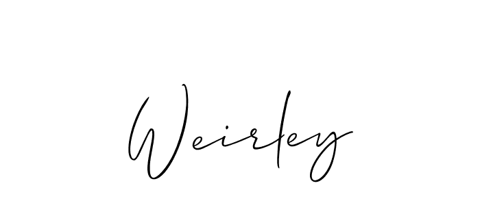 Weirley stylish signature style. Best Handwritten Sign (Allison_Script) for my name. Handwritten Signature Collection Ideas for my name Weirley. Weirley signature style 2 images and pictures png