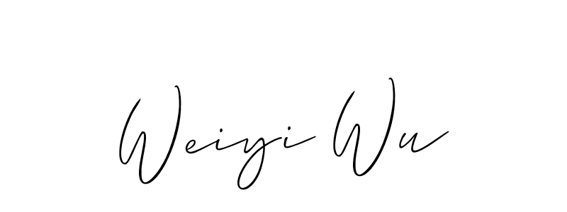 Weiyi Wu stylish signature style. Best Handwritten Sign (Allison_Script) for my name. Handwritten Signature Collection Ideas for my name Weiyi Wu. Weiyi Wu signature style 2 images and pictures png