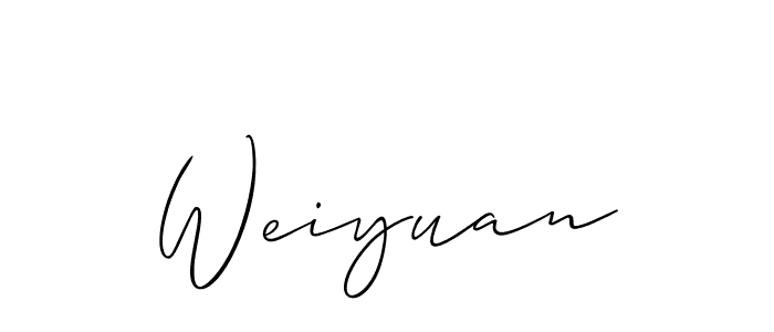 Design your own signature with our free online signature maker. With this signature software, you can create a handwritten (Allison_Script) signature for name Weiyuan. Weiyuan signature style 2 images and pictures png