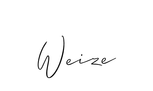 The best way (Allison_Script) to make a short signature is to pick only two or three words in your name. The name Weize include a total of six letters. For converting this name. Weize signature style 2 images and pictures png