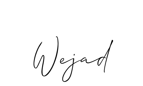 Design your own signature with our free online signature maker. With this signature software, you can create a handwritten (Allison_Script) signature for name Wejad. Wejad signature style 2 images and pictures png