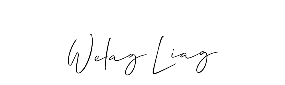 Best and Professional Signature Style for Welag Liag. Allison_Script Best Signature Style Collection. Welag Liag signature style 2 images and pictures png