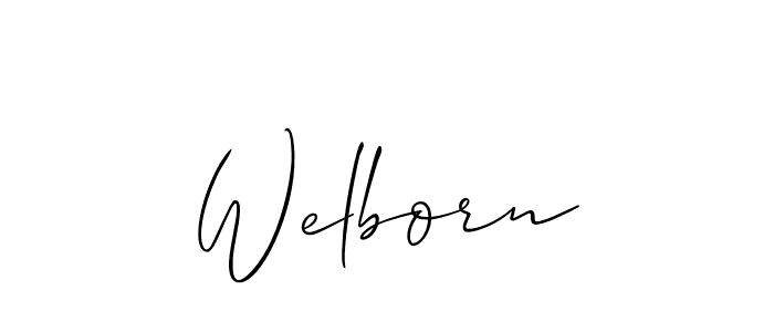 Similarly Allison_Script is the best handwritten signature design. Signature creator online .You can use it as an online autograph creator for name Welborn. Welborn signature style 2 images and pictures png