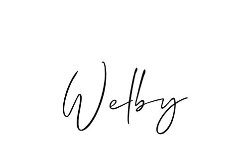 Once you've used our free online signature maker to create your best signature Allison_Script style, it's time to enjoy all of the benefits that Welby name signing documents. Welby signature style 2 images and pictures png