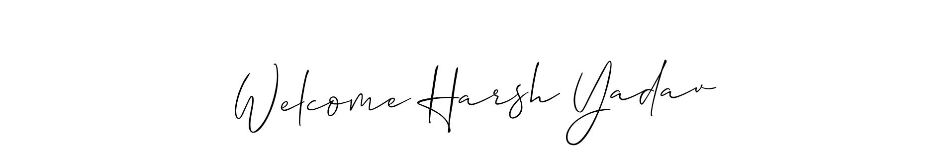 Design your own signature with our free online signature maker. With this signature software, you can create a handwritten (Allison_Script) signature for name Welcome Harsh Yadav. Welcome Harsh Yadav signature style 2 images and pictures png