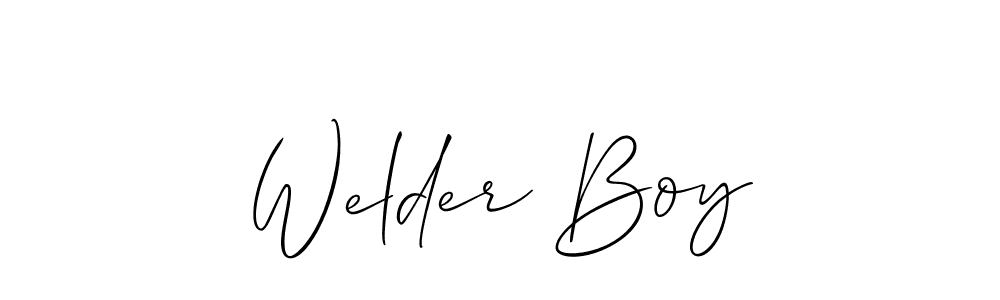 Welder Boy stylish signature style. Best Handwritten Sign (Allison_Script) for my name. Handwritten Signature Collection Ideas for my name Welder Boy. Welder Boy signature style 2 images and pictures png