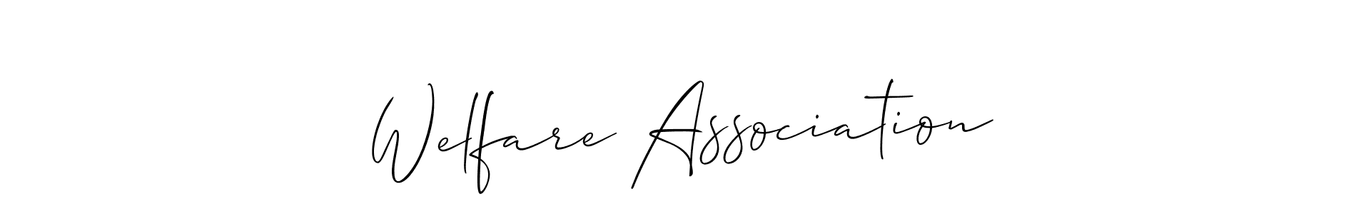 Use a signature maker to create a handwritten signature online. With this signature software, you can design (Allison_Script) your own signature for name Welfare Association. Welfare Association signature style 2 images and pictures png