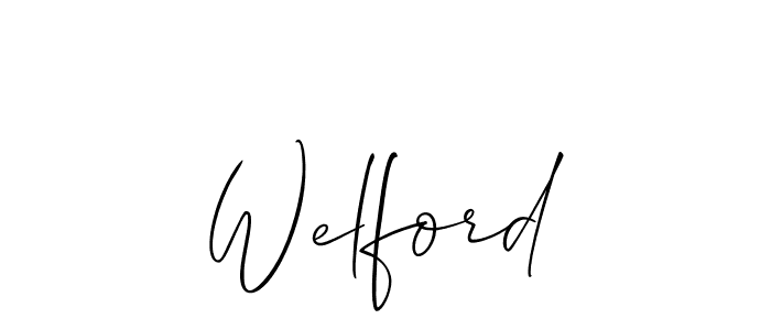 Design your own signature with our free online signature maker. With this signature software, you can create a handwritten (Allison_Script) signature for name Welford. Welford signature style 2 images and pictures png