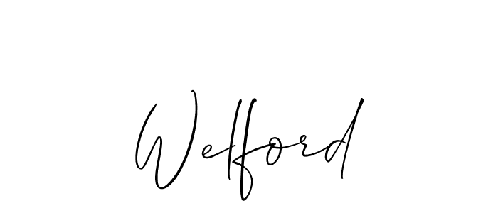 The best way (Allison_Script) to make a short signature is to pick only two or three words in your name. The name Welford include a total of six letters. For converting this name. Welford signature style 2 images and pictures png