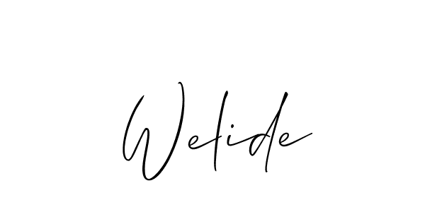 Check out images of Autograph of Welide name. Actor Welide Signature Style. Allison_Script is a professional sign style online. Welide signature style 2 images and pictures png