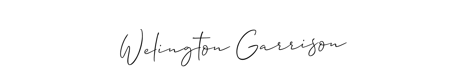 Welington Garrison stylish signature style. Best Handwritten Sign (Allison_Script) for my name. Handwritten Signature Collection Ideas for my name Welington Garrison. Welington Garrison signature style 2 images and pictures png
